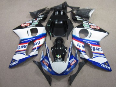 Carénage Yamaha R6 1998-2002 - BM FIMER VOLVO Bleu Blanc Noir