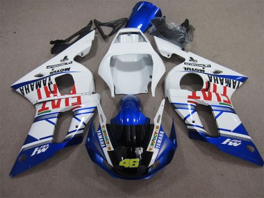Carénage Yamaha R6 1998-2002 - Blanc Bleu Fiat 46