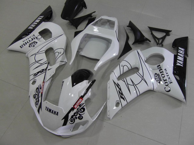 Carénage Yamaha R6 1998-2002 - Blanc Noir Corona Carénage Yamaha R6 1998-2002 - Blanc Noir Corona