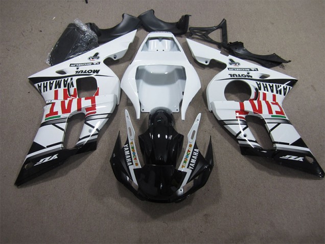 Carénage Yamaha R6 1998-2002 - Blanc Noir Fiat Carénage Yamaha R6 1998-2002 - Blanc Noir Fiat
