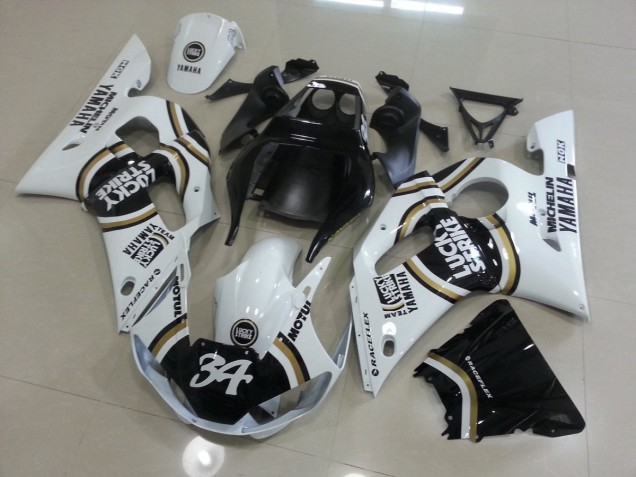 Carénage Yamaha R6 1998-2002 - Blanc Noir Carénage Yamaha R6 1998-2002 - Blanc Noir