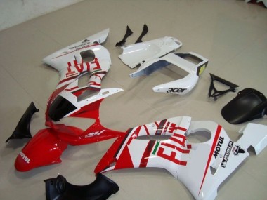 Carénage Yamaha R6 1998-2002 - Blanc Rouge Fiat Motul Acer