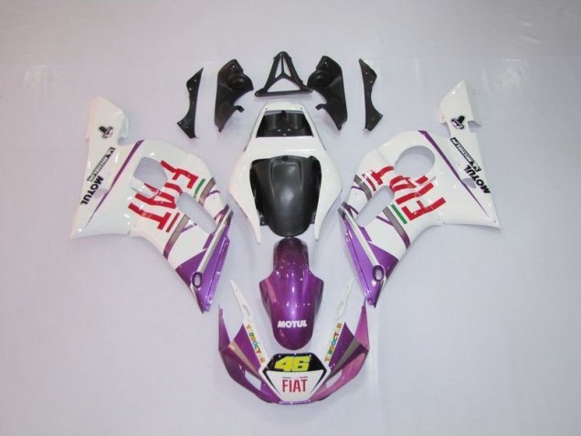 Carénage Yamaha R6 1998-2002 - Blanc Violet Fiat 46 Carénage Yamaha R6 1998-2002 - Blanc Violet Fiat 46