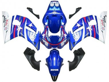 Carénage Yamaha R6 1998-2002 - Bleu Blanc Star Fiat