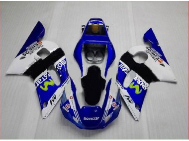 Carénage Yamaha R6 1998-2002 - Bleu Vert Blanc