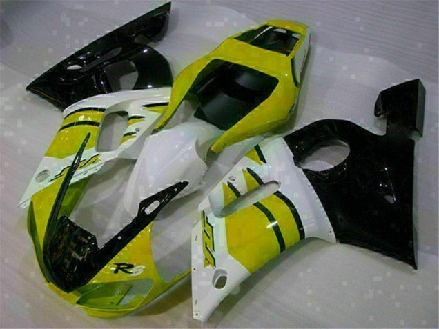 Carénage Yamaha R6 1998-2002 - Jaune Blanc Carénage Yamaha R6 1998-2002 - Jaune Blanc