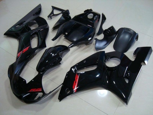 Carénage Yamaha R6 1998-2002 - Noir Brillant Rouge Décalque Carénage Yamaha R6 1998-2002 - Noir Brillant Rouge Décalque