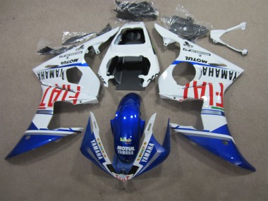Carénage Yamaha R6 2003-2005 - Blanc Bleu Motul Fiat