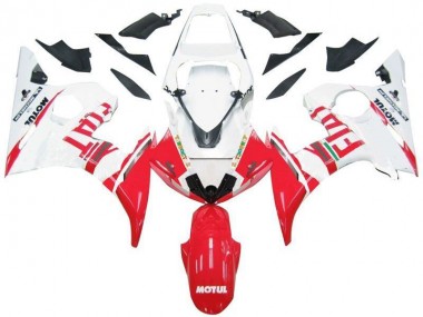 Carénage Yamaha R6 2003-2005 - Blanc Rouge Fiat