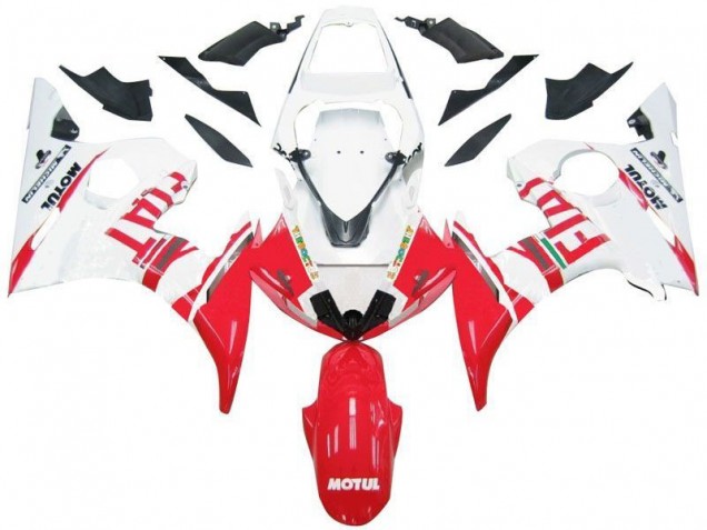 Carénage Yamaha R6 2003-2005 - Blanc Rouge Fiat Carénage Yamaha R6 2003-2005 - Blanc Rouge Fiat