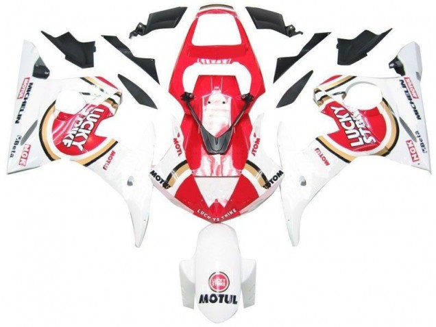 Carénage Yamaha R6 2003-2005 - Blanc Rouge Lucky Strike Carénage Yamaha R6 2003-2005 - Blanc Rouge Lucky Strike