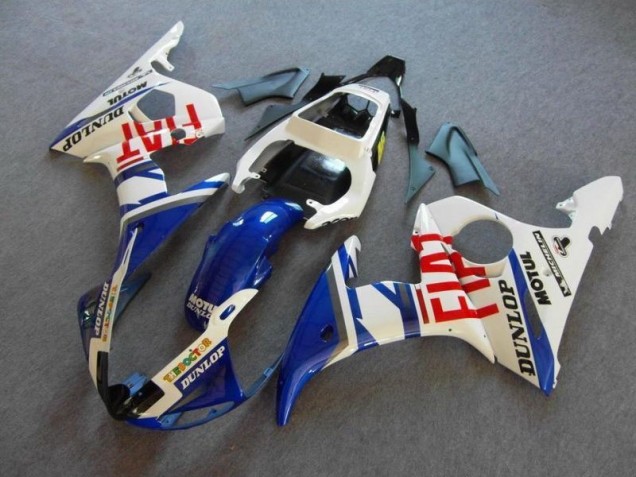 Carénage Yamaha R6 2003-2005 - Bleu Blanc Fiat Carénage Yamaha R6 2003-2005 - Bleu Blanc Fiat