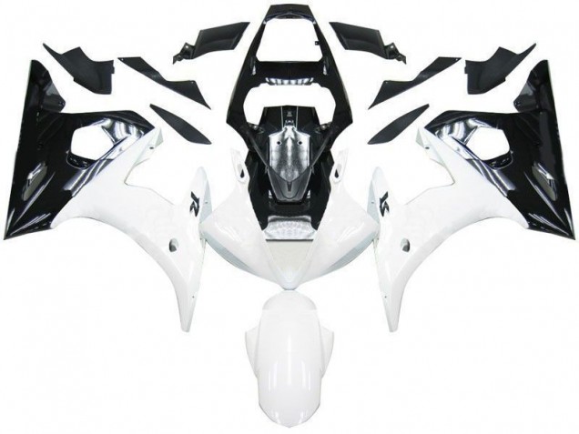 Carénage Yamaha R6 2003-2005 - Noir Blanc Carénage Yamaha R6 2003-2005 - Noir Blanc