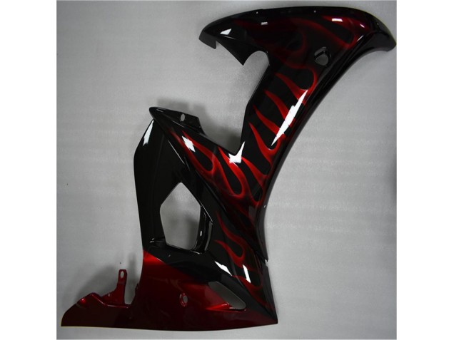Carénage Yamaha R6 2003-2005 - Noir Rouge Flamme Carénage Yamaha R6 2003-2005 - Noir Rouge Flamme
