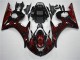 Carénage Yamaha R6 2003-2005 - Noir Rouge Flamme Carénage Yamaha R6 2003-2005 - Noir Rouge Flamme