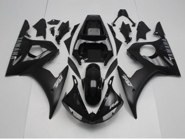 Carénage Yamaha R6 2003-2005 - Noir avec Argent Décalque