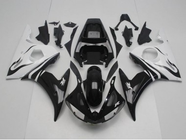 Carénage Yamaha R6 2003-2005 - Noir et Blanc