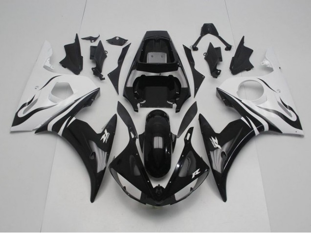 Carénage Yamaha R6 2003-2005 - Noir et Blanc Carénage Yamaha R6 2003-2005 - Noir et Blanc