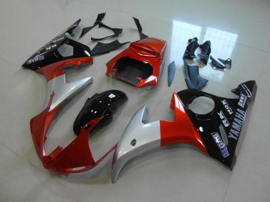 Carénage Yamaha R6 2003-2005 - Orange Argent Noir