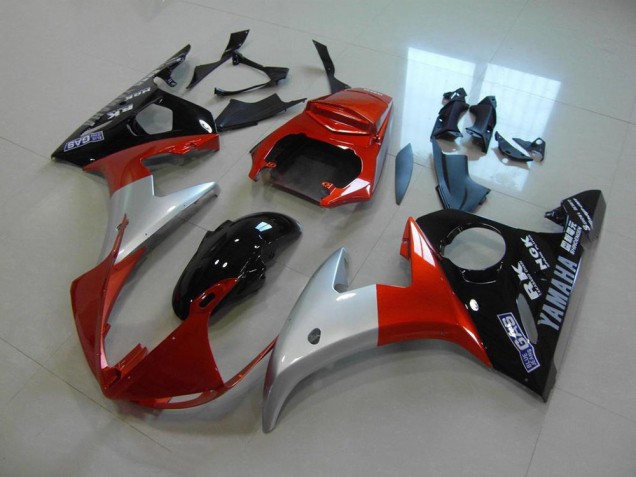 Carénage Yamaha R6 2003-2005 - Orange Argent Noir