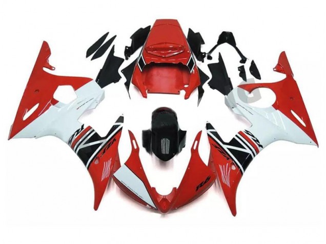 Carénage Yamaha R6 2003-2005 - Rouge Blanc Noir Carénage Yamaha R6 2003-2005 - Rouge Blanc Noir
