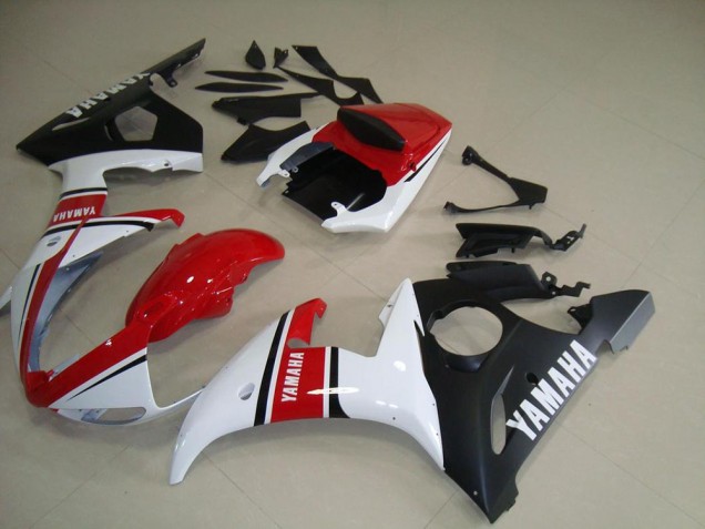 Carénage Yamaha R6 2003-2005 - Rouge Blanc Noir Mat Carénage Yamaha R6 2003-2005 - Rouge Blanc Noir Mat