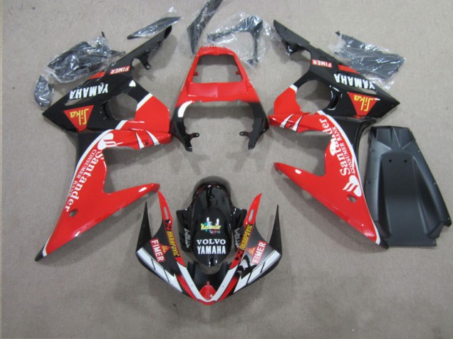 Carénage Yamaha R6 2003-2005 - Rouge Noir Santander