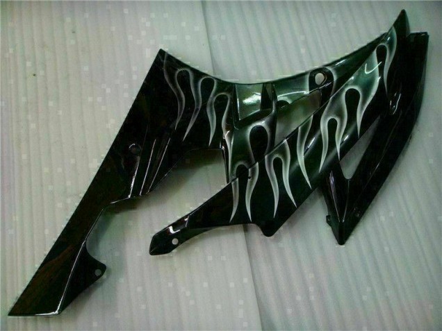 Carénage Yamaha R6 2006-2007 - Argent Flamme Noir Carénage Yamaha R6 2006-2007 - Argent Flamme Noir