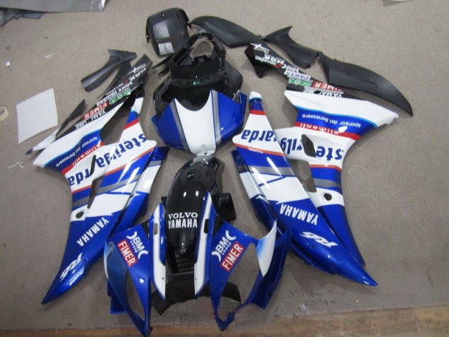 Carénage Yamaha R6 2006-2007 - Blanc Bleu Sterilgarda Volvo Carénage Yamaha R6 2006-2007 - Blanc Bleu Sterilgarda Volvo