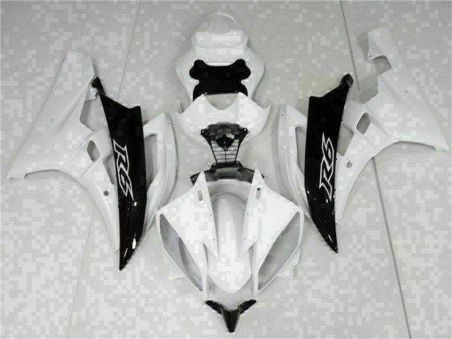 Carénage Yamaha R6 2006-2007 - Blanc Noir Carénage Yamaha R6 2006-2007 - Blanc Noir