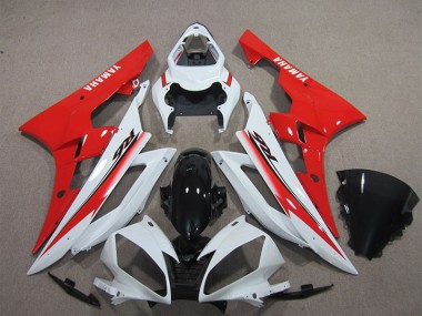 Carénage Yamaha R6 2006-2007 - Blanc Noir Rouge