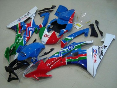 Carénage Yamaha R6 2006-2007 - Bleu Rouge Blanc Vert