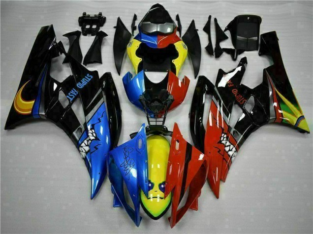 Carénage Yamaha R6 2006-2007 - Jaune Bleu Rouge Carénage Yamaha R6 2006-2007 - Jaune Bleu Rouge