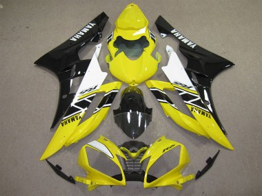 Carénage Yamaha R6 2006-2007 - Jaune Noir Décalque
