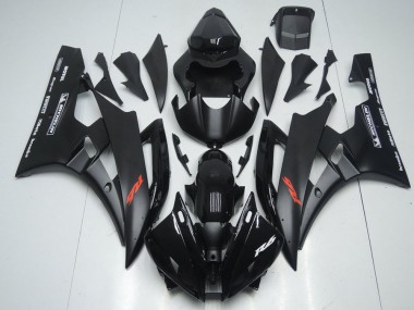 Carénage Yamaha R6 2006-2007 - Noir Mat et Noir Brillant
