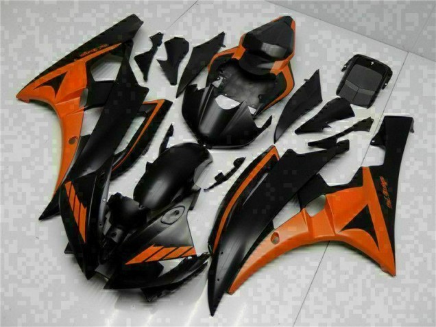 Carénage Yamaha R6 2006-2007 - Orange Noir Carénage Yamaha R6 2006-2007 - Orange Noir