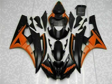 Carénage Yamaha R6 2006-2007 - Orange Noir