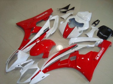 Carénage Yamaha R6 2006-2007 - Rouge Blanc