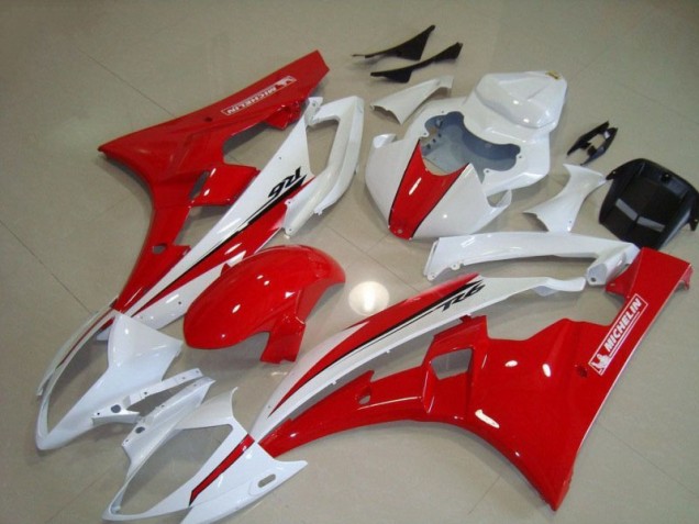 Carénage Yamaha R6 2006-2007 - Rouge Blanc