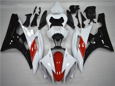 Carénage Yamaha R6 2006-2007 - Rouge Blanc Noir