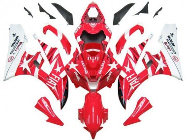 Carénage Yamaha R6 2006-2007 - Rouge Blanc Star Fiat
