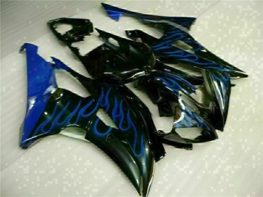 Carénage Yamaha R6 2008-2016 - Bleu Flamme Noir