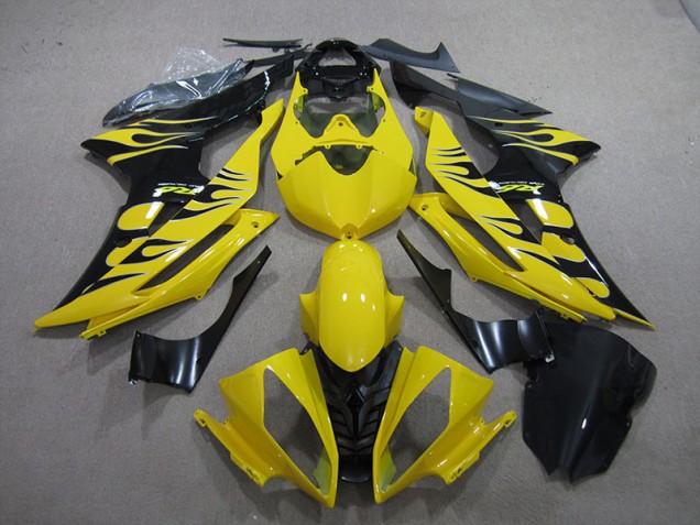 Carénage Yamaha R6 2008-2016 - Jaune Noir Flamme Carénage Yamaha R6 2008-2016 - Jaune Noir Flamme