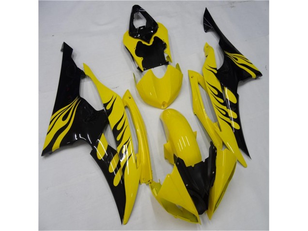 Carénage Yamaha R6 2008-2016 - Jaune Noir Carénage Yamaha R6 2008-2016 - Jaune Noir