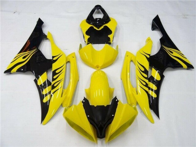 Carénage Yamaha R6 2008-2016 - Jaune Noir Carénage Yamaha R6 2008-2016 - Jaune Noir