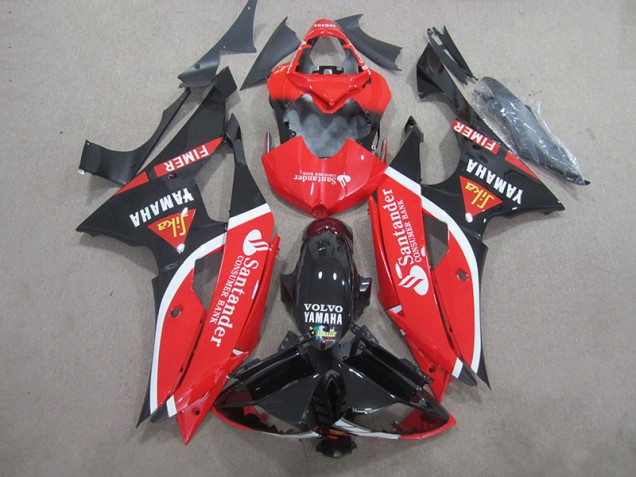 Carénage Yamaha R6 2008-2016 - Noir Rouge Blanc Santander Carénage Yamaha R6 2008-2016 - Noir Rouge Blanc Santander