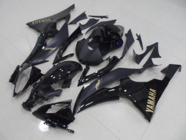 Carénage Yamaha R6 2008-2016 - Noir avec Or Décalque