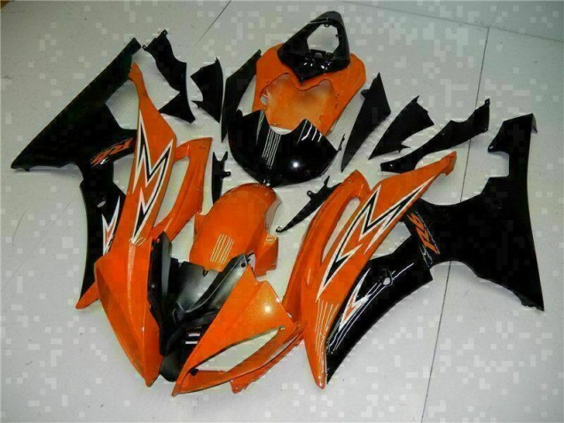 Carénage Yamaha R6 2008-2016 - Orange Noir Carénage Yamaha R6 2008-2016 - Orange Noir