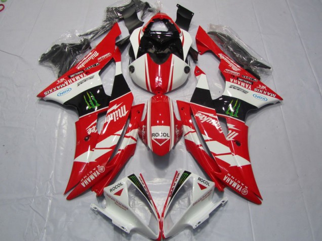 Carénage Yamaha R6 2008-2016 - Rouge Blanc Rocol Carénage Yamaha R6 2008-2016 - Rouge Blanc Rocol
