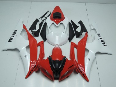 Carénage Yamaha R6 2008-2016 - Rouge et Blanc Nacré